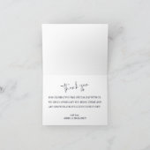 Élégant Carte de remerciements De Mariage Avec Mes (Intérieur)