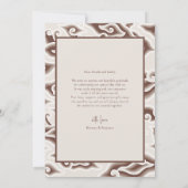 Elégant Carte de remerciements de mariage de plage (Dos)