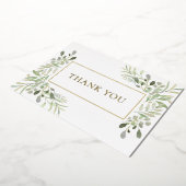 Élégant Carte de remerciements de moulage d'or de  (Rotation)