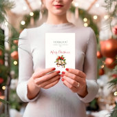 Élégant Carte de remerciements de Noël en vert et 