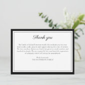 Élégant Carte de remerciements de photos funéraire (Debout devant)