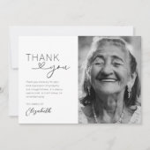 Élégant Carte de remerciements de photos funéraire (Devant)