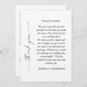 Élégant Carte de remerciements de script avec phot (Devant / Derrière)