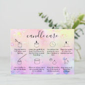 Élégant Carte de remerciements de soins aux bougie (Debout devant)