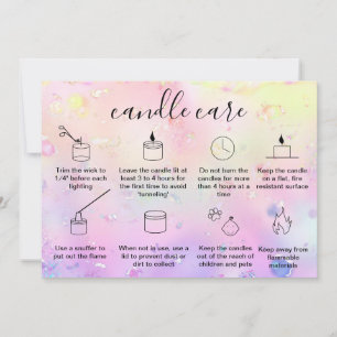 Élégant Carte de remerciements de soins aux bougie