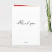 Elégant Carte de remerciements en dentelle rouge (Dos)