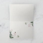 Élégant Carte de remerciements en fleurs rose bota (Intérieur)