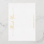 Élégant carte de remerciements en or ou en argent  (Recto)