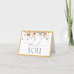 Elégant Carte de remerciements Fleur sauvage Jaune