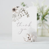 Élégant Carte de remerciements Floral (Debout devant)