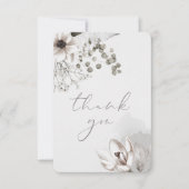 Élégant Carte de remerciements Floral (Devant)