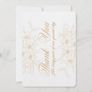 Elégant Carte de remerciements Floral - Appre Pers