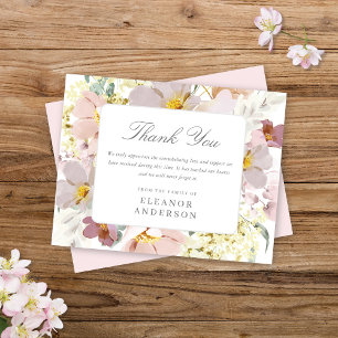 Elégant Carte de remerciements Floral Aquarelle