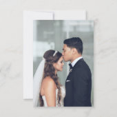 élégant carte de remerciements floral brillant arg (Dos)