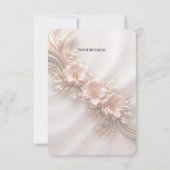 Élégant Carte de remerciements Floral de Pêche Ora (Dos)