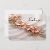Élégant Carte de remerciements Floral de Pêche Ora (Devant)