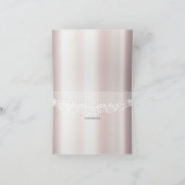 Élégant Carte de remerciements floral dentelle bla (Intérieur)