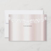 Élégant Carte de remerciements floral dentelle bla (Dos)