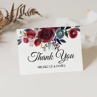 Élégant Carte de remerciements floral et tropical