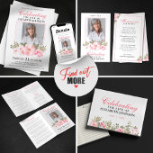 Élégant Carte de remerciements floral pour service