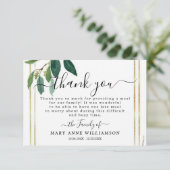 Élégant Carte de remerciements funéraire (Debout devant)