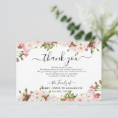 Élégant Carte de remerciements funéraire (Debout devant)