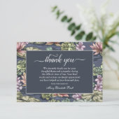 Elégant Carte de remerciements funéraire de l'étan (Debout devant)