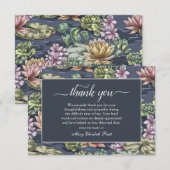 Elégant Carte de remerciements funéraire de l'étan (Devant / Derrière)