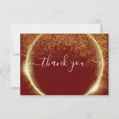 Élégant Carte de remerciements funéraire de script (Dos)