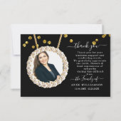 Elégant Carte de remerciements funéraire encadré d (Devant)