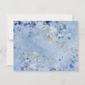 Elégant Carte de remerciements funéraire Floral Bl (Dos)