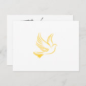 Elégant Carte de remerciements funéraire - Gold Do (Devant / Derrière)