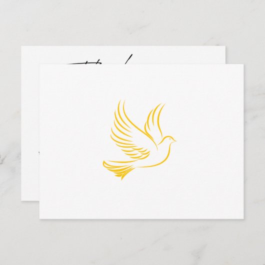 Elégant Carte de remerciements funéraire - Gold Do (Devant / Derrière)