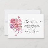 Élégant Carte de remerciements funéraire noir et b (Devant)