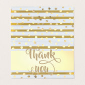 Elégant Carte de remerciements Gold Stripes (Extérieur déplié)