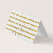 Elégant Carte de remerciements Gold Stripes (Dos)