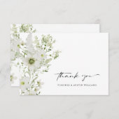 Élégant Carte de remerciements Mariage (Devant / Derrière)