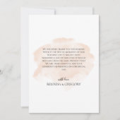 Elégant Carte de remerciements Mariage aquarelle (Devant)