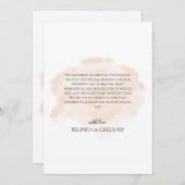 Elégant Carte de remerciements Mariage aquarelle (Devant / Derrière)