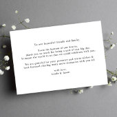 Élégant Carte de remerciements Mariage d'automne r