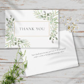 Elégant Carte de remerciements Mariage de verdure