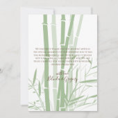 Élégant Carte de remerciements Mariage en bambou o (Devant)