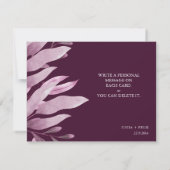 Élégant Carte de remerciements Mariage Feuille de  (Dos)