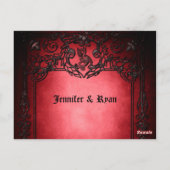 Élégant Carte de remerciements mariage gothique (Dos)