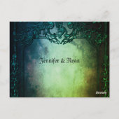 Élégant Carte de remerciements mariage gothique (Dos)