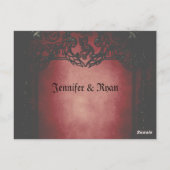 Élégant Carte de remerciements mariage gothique (Dos)