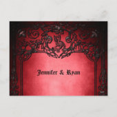 Élégant Carte de remerciements mariage gothique (Dos)