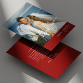 Élégant Carte de remerciements Mariage photo rouge