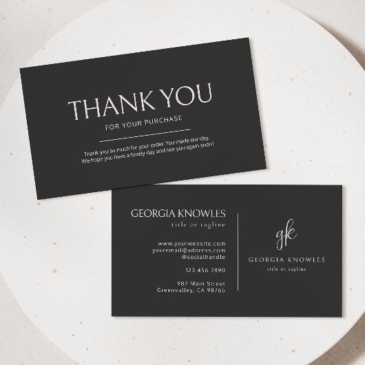 Élégant Carte de remerciements moderne rose pâle