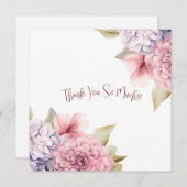 Elégant Carte de remerciements Pastel Aquarelle (Devant / Derrière)